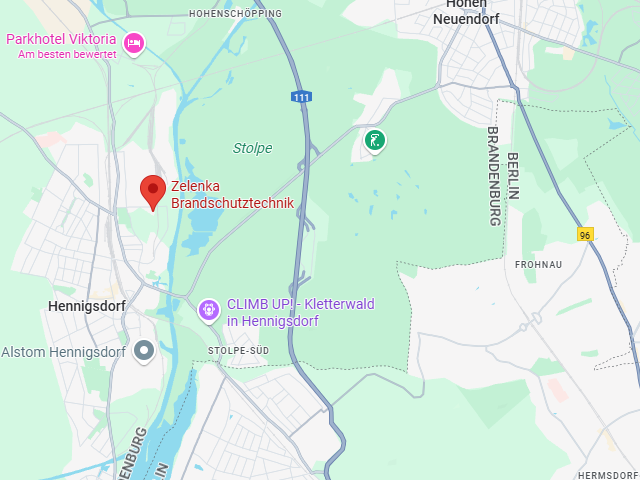 Karte Standort Hennigsdorf – Zelenka Brandschutztechnik